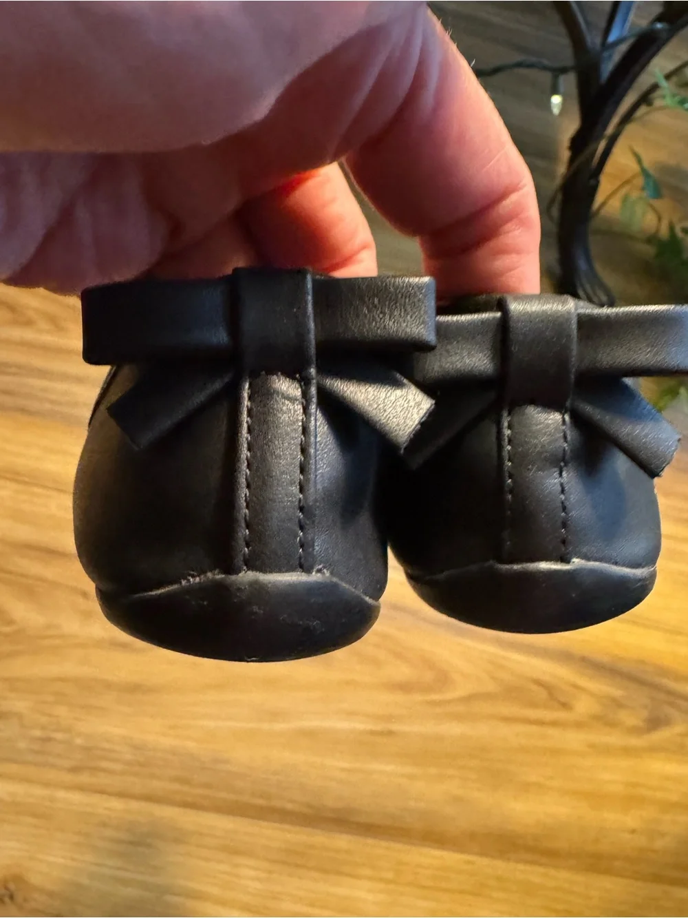wonder nation Black Mary Jane Shoes with Silver Polka Dots